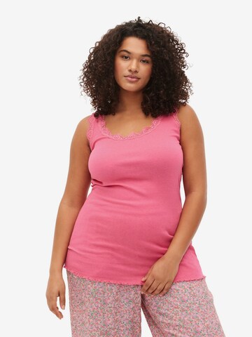 Zizzi - Top 'LIV' em rosa: frente