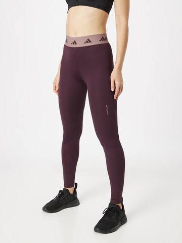 ADIDAS PERFORMANCE Skinny Sportnadrágok 'Germany' - piros: elől