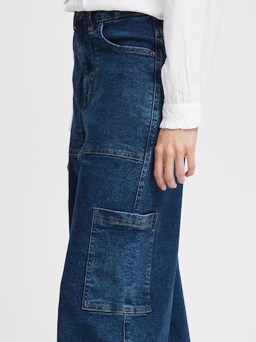 Wide Leg Jeans cargo 'CAMRYN' ICHI en bleu