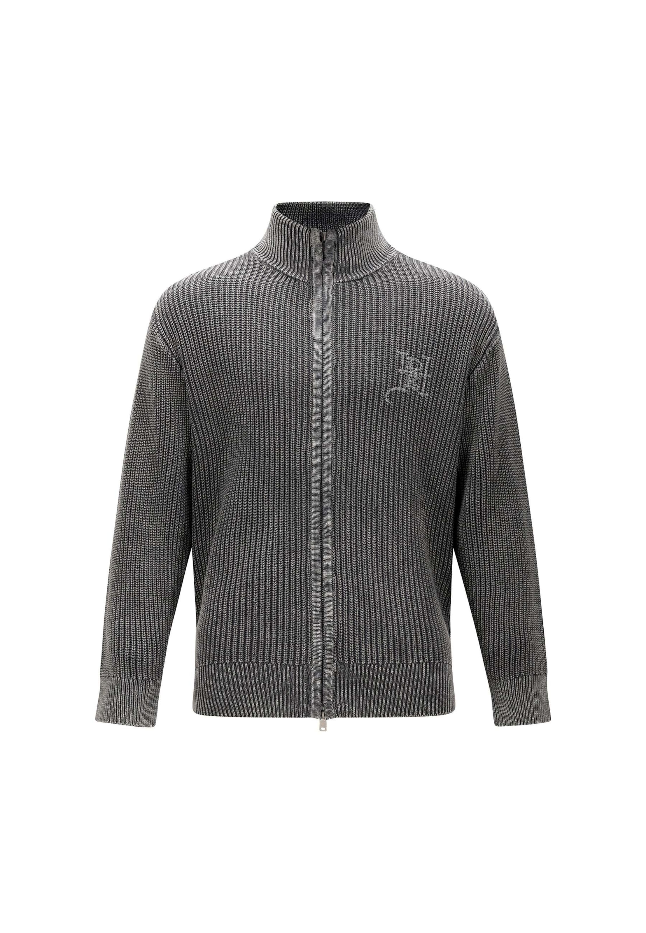 Ed Hardy Gebreid vest in S in de kleur Grijs / Donkergrijs, Productweergave