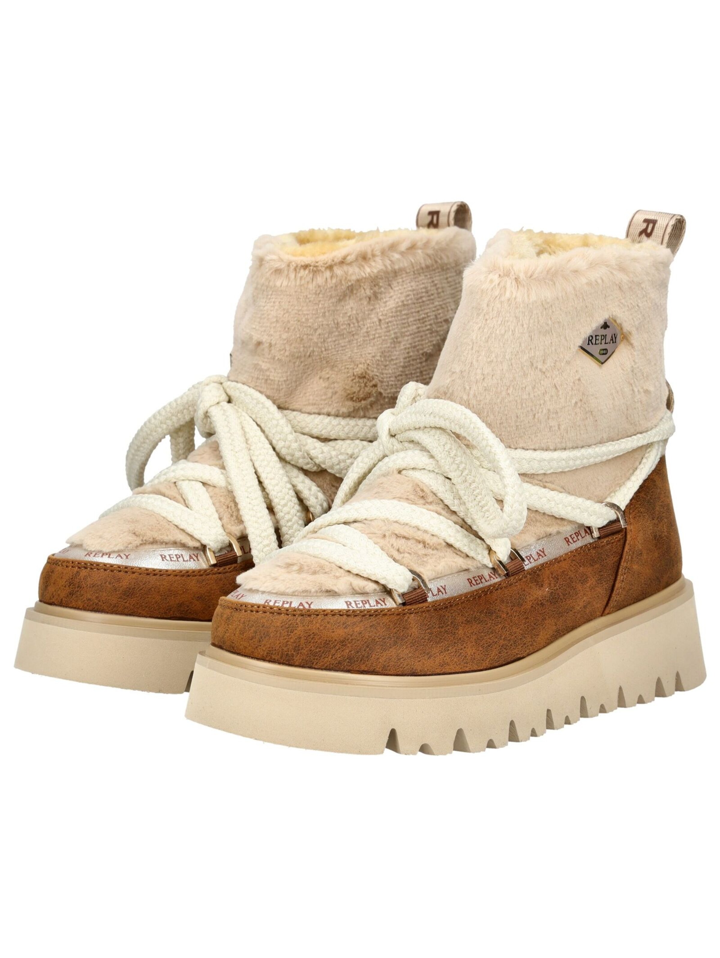 Stivaletto stringato di REPLAY in beige