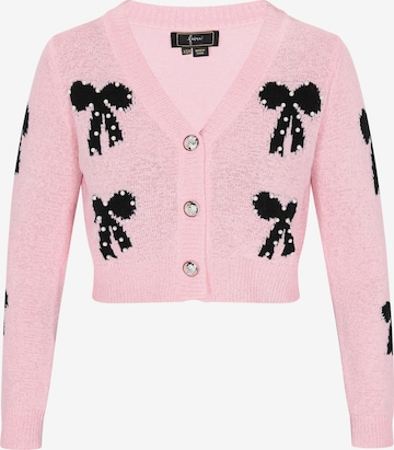 faina Neuletakki värissä vaaleanpunainen: etupuoli