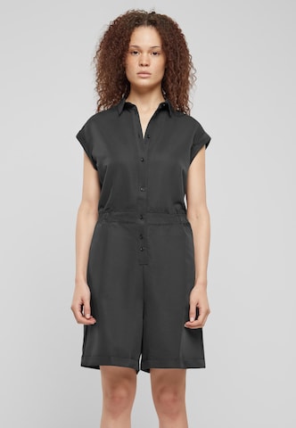 Urban Classics Jumpsuit in Zwart: voorkant