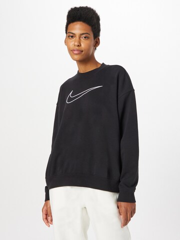NIKE Athletic Sweatshirt in Black: front