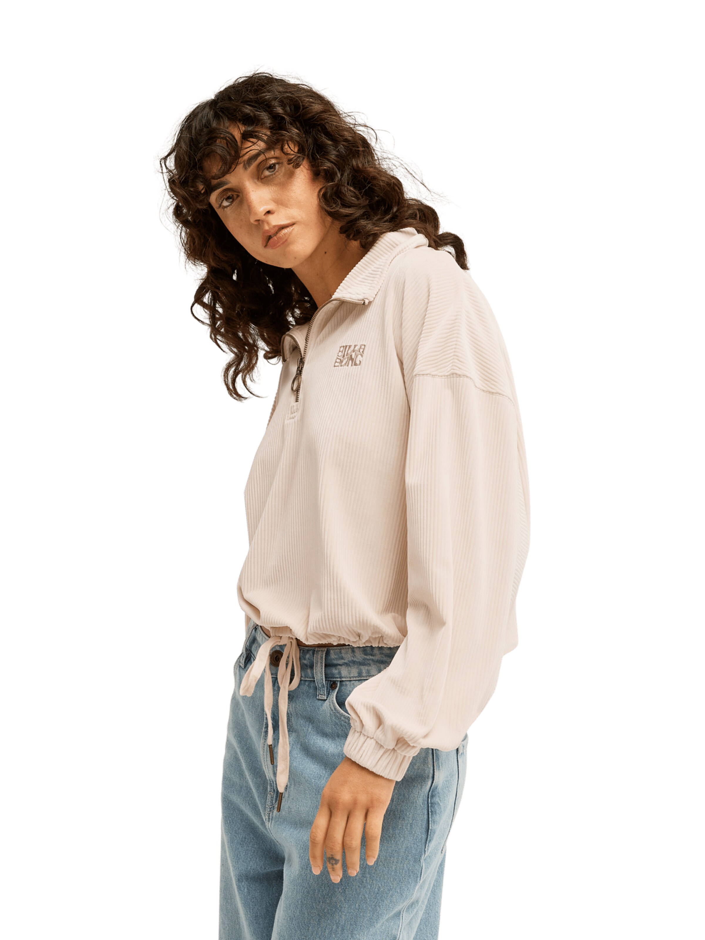 BILLABONG Sweatshirt 'Coffee Time' in White