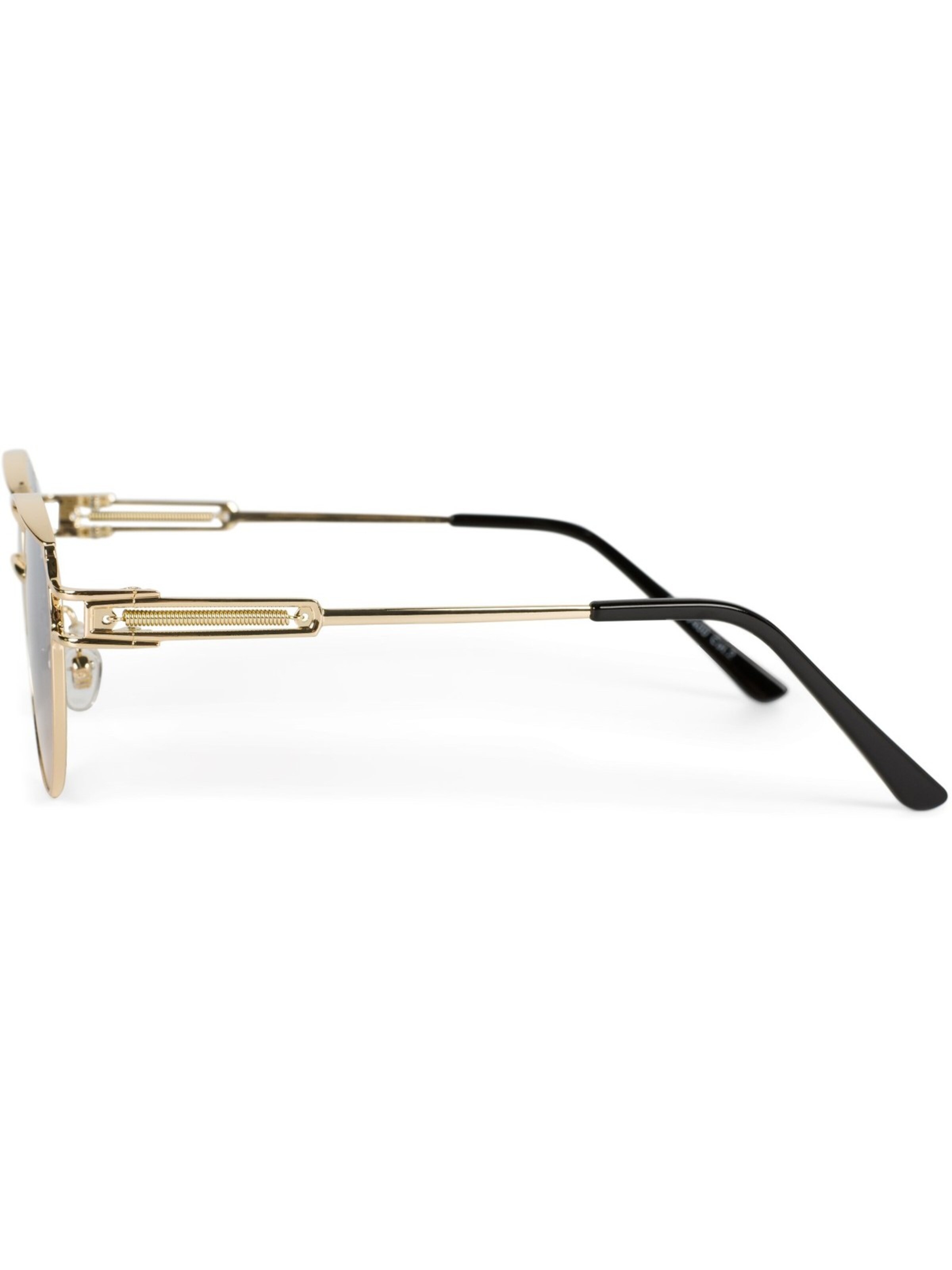 styleBREAKER Sonnenbrille 'Panto Sonnenbrille mit Federn'‌‌‌‌‌‌‌ in Beige