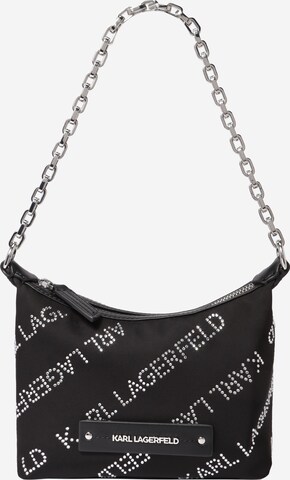 Karl Lagerfeld Schultertasche 'Essential Crystal' in Schwarz: predná strana