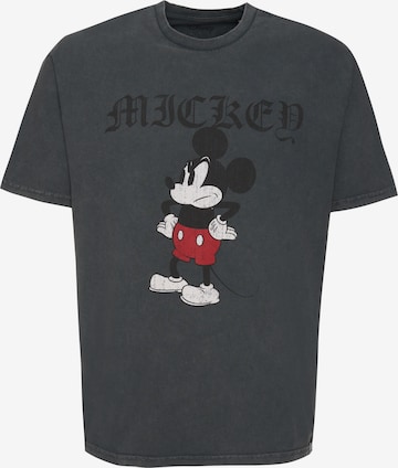 Recovered Shirt 'Grumpy Mickey' in Grijs: voorkant