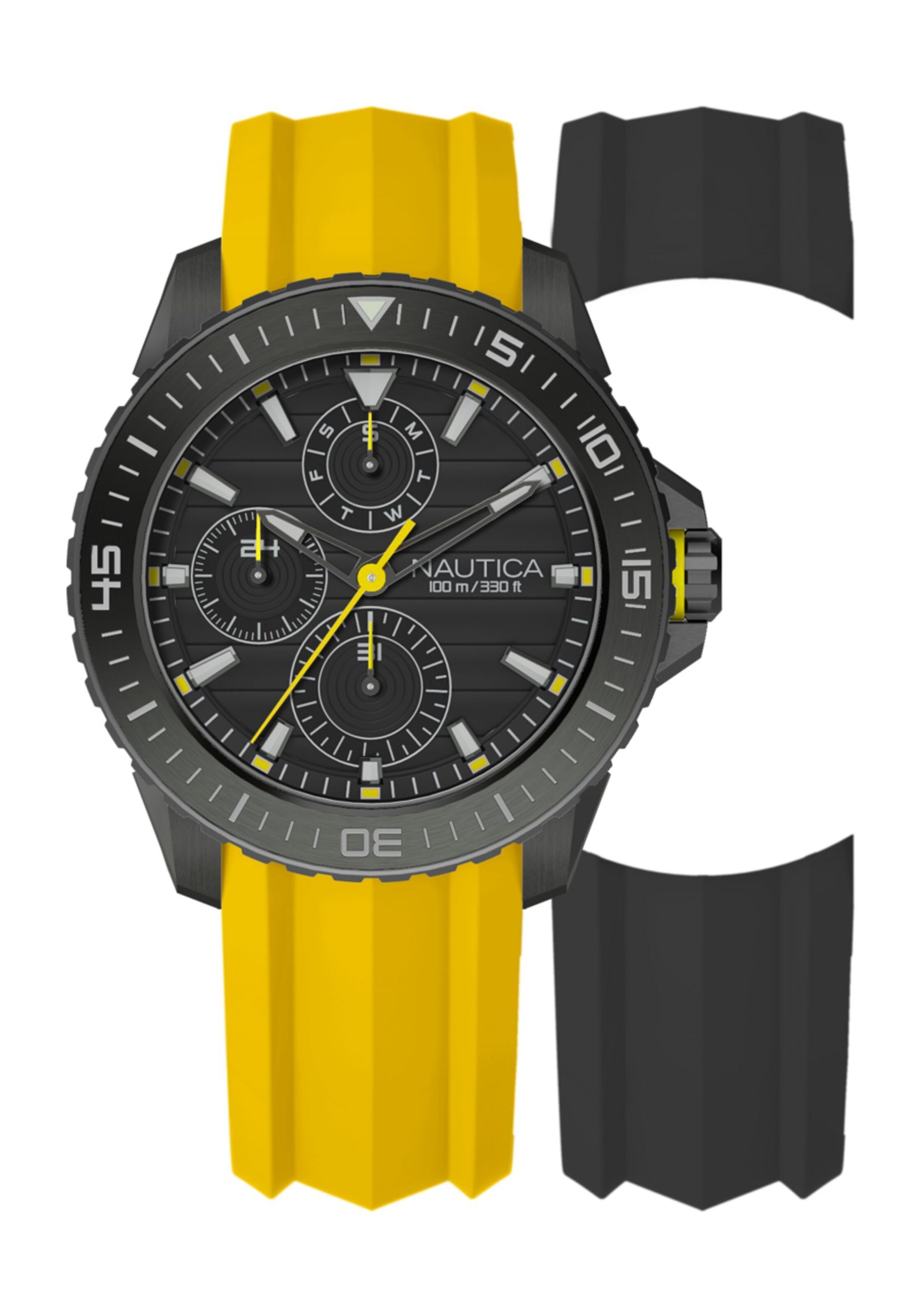 NAUTICA Analog Watch 'NST' in Black: front
