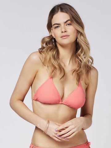 CHIEMSEE Triangle Bikini Top in Pink: front