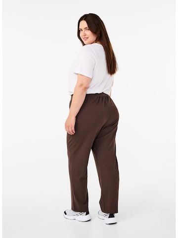 Regular Pantalon 'Flella' Zizzi en marron
