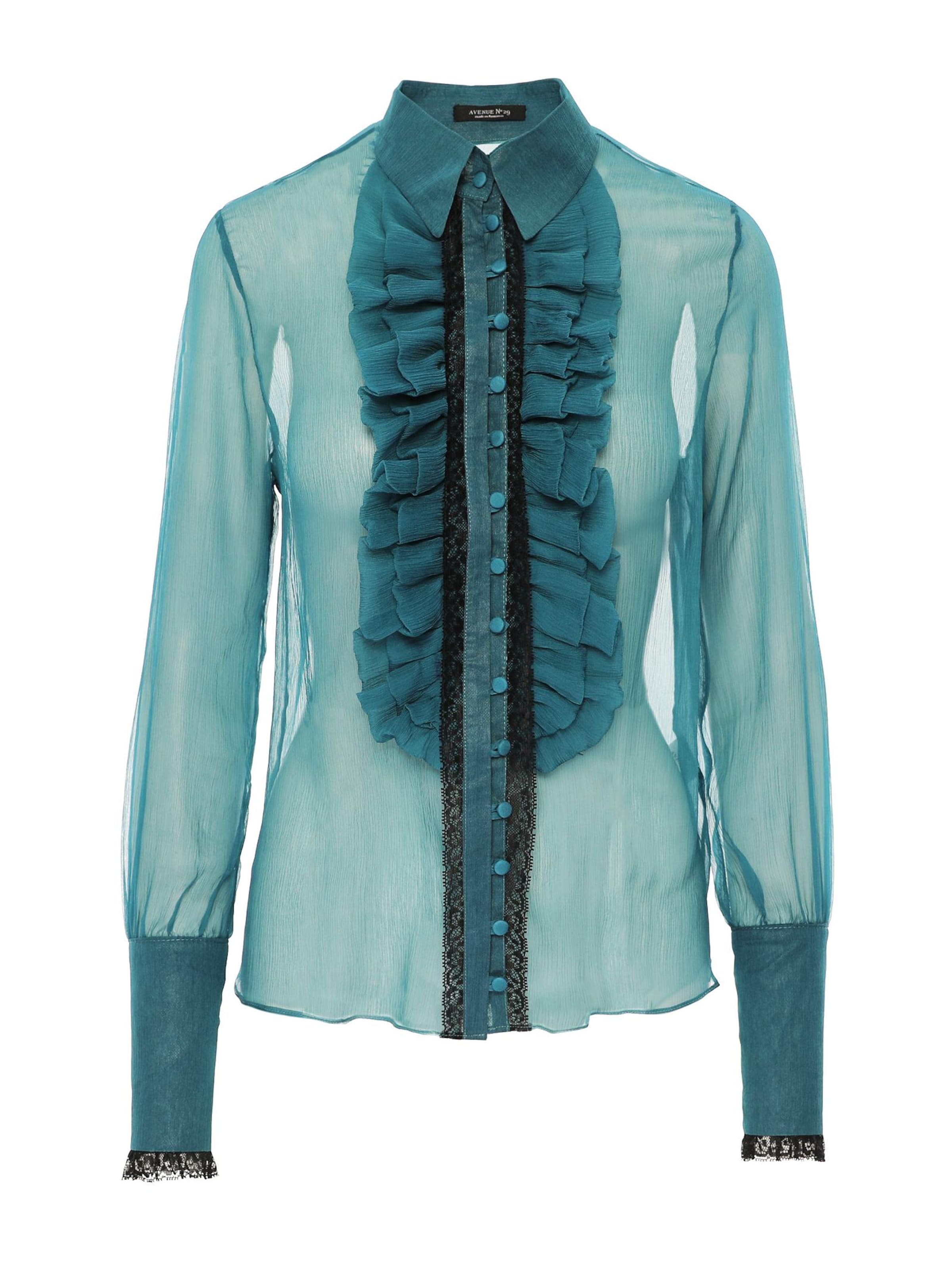 AVENUE N°29 Blouse in Blauw: voorkant