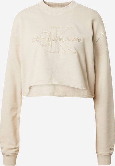 Calvin Klein Jeans Sweater majica u sivkasto bež / svijetla bež, Pregled proizvoda