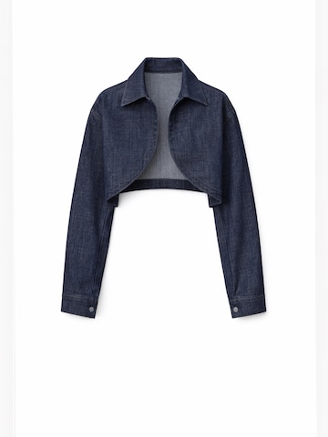 Gilet 'Cropped Denim Jacket' IT'S BASIC en bleu