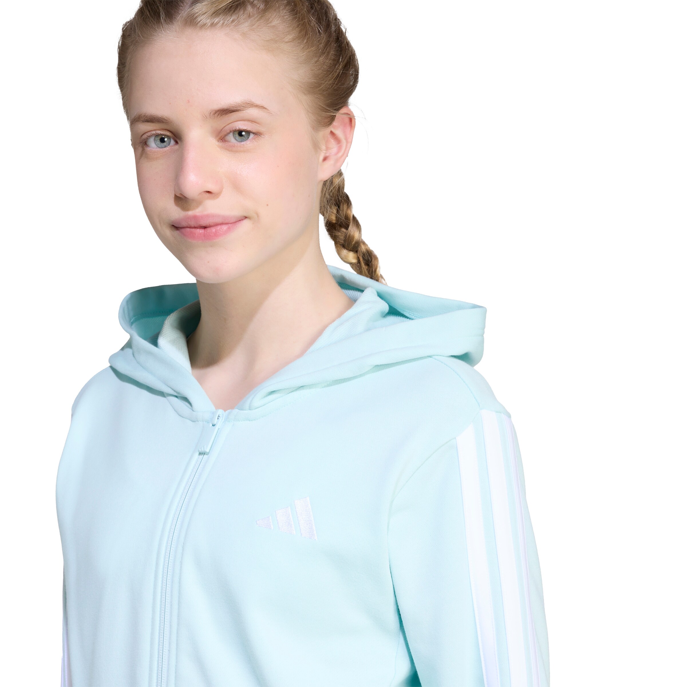 Bluză cu fermoar sport 'Essentials' de la ADIDAS SPORTSWEAR pe albastru