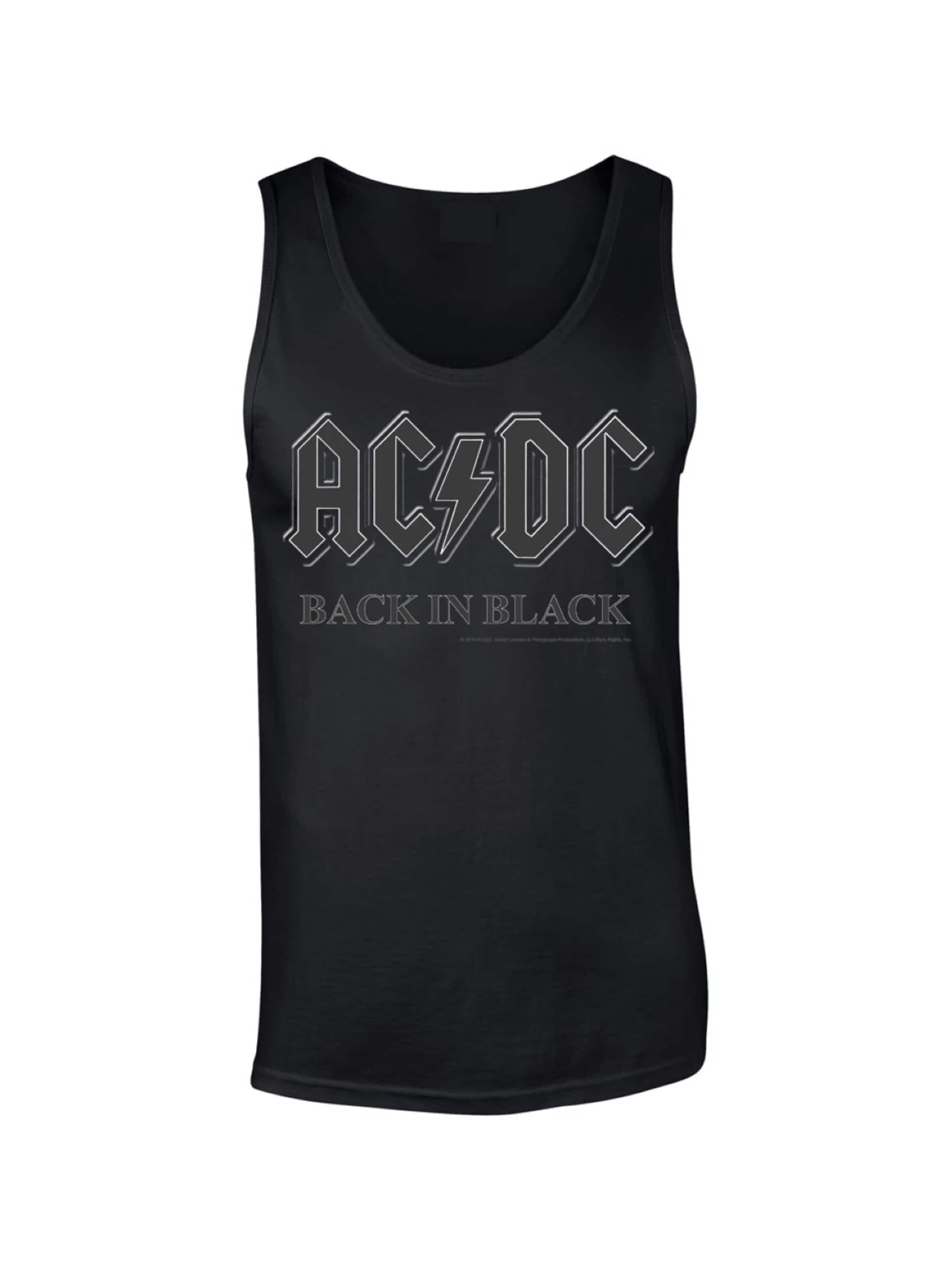 AC/DC Shirt 'Back In Black' in Black: front