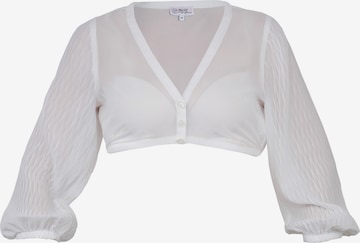 Blouse folklorique 'Nandlstadt' MARJO en blanc : devant