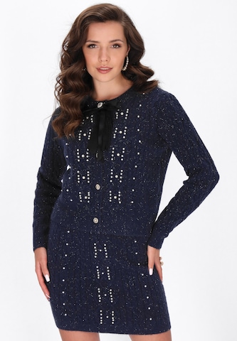 faina Knit cardigan in Blue: front