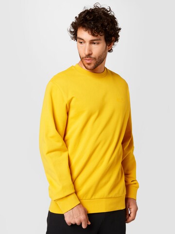 JACK WOLFSKIN Athletic Sweatshirt in Yellow: front