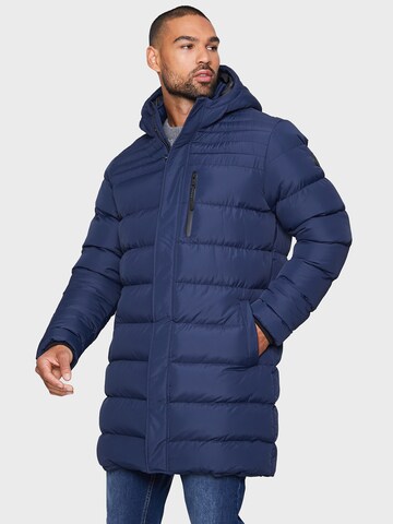 Threadbare Winter jacket 'Pike' in Blue: front