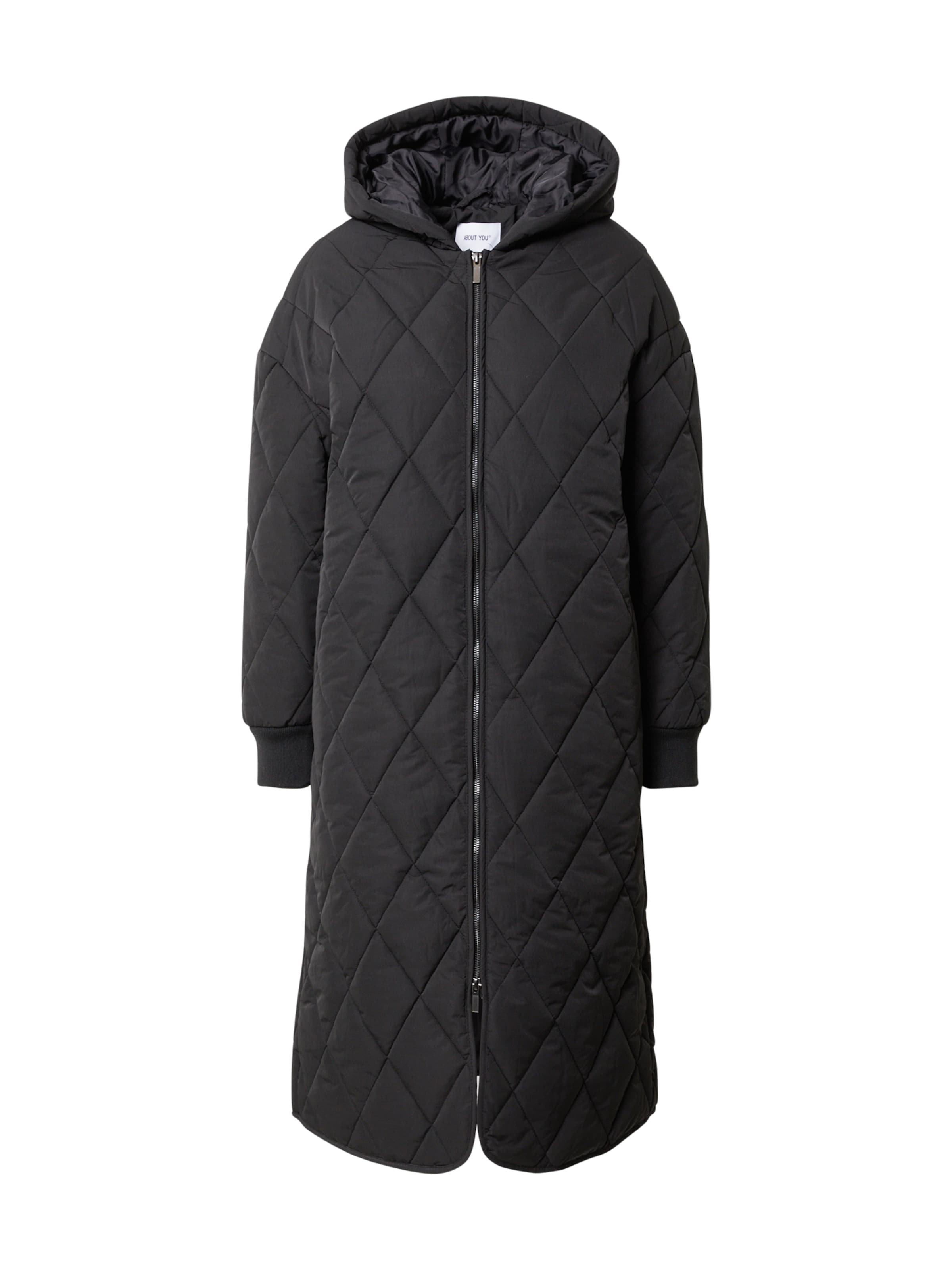 melns ABOUT YOU Starpsezonu mētelis 'Darja': no priekšpuses