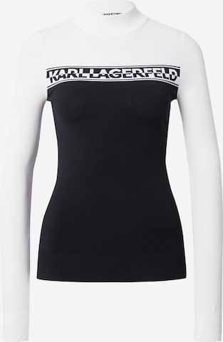 Pull-over Karl Lagerfeld en noir : devant