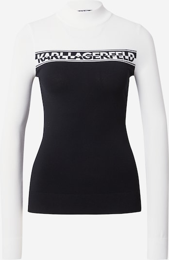 Karl Lagerfeld Pull-over en noir / blanc, Vue avec produit