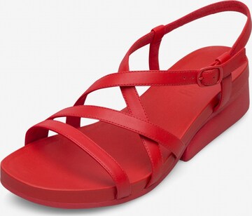 CAMPER Strap Sandals in Red: front