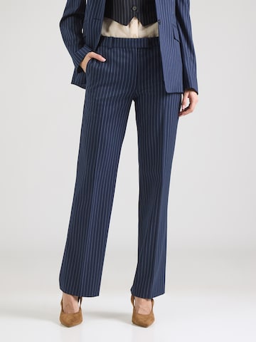 HUGO Обычный Брюки со складками 'Hilando' в Синий: спереди