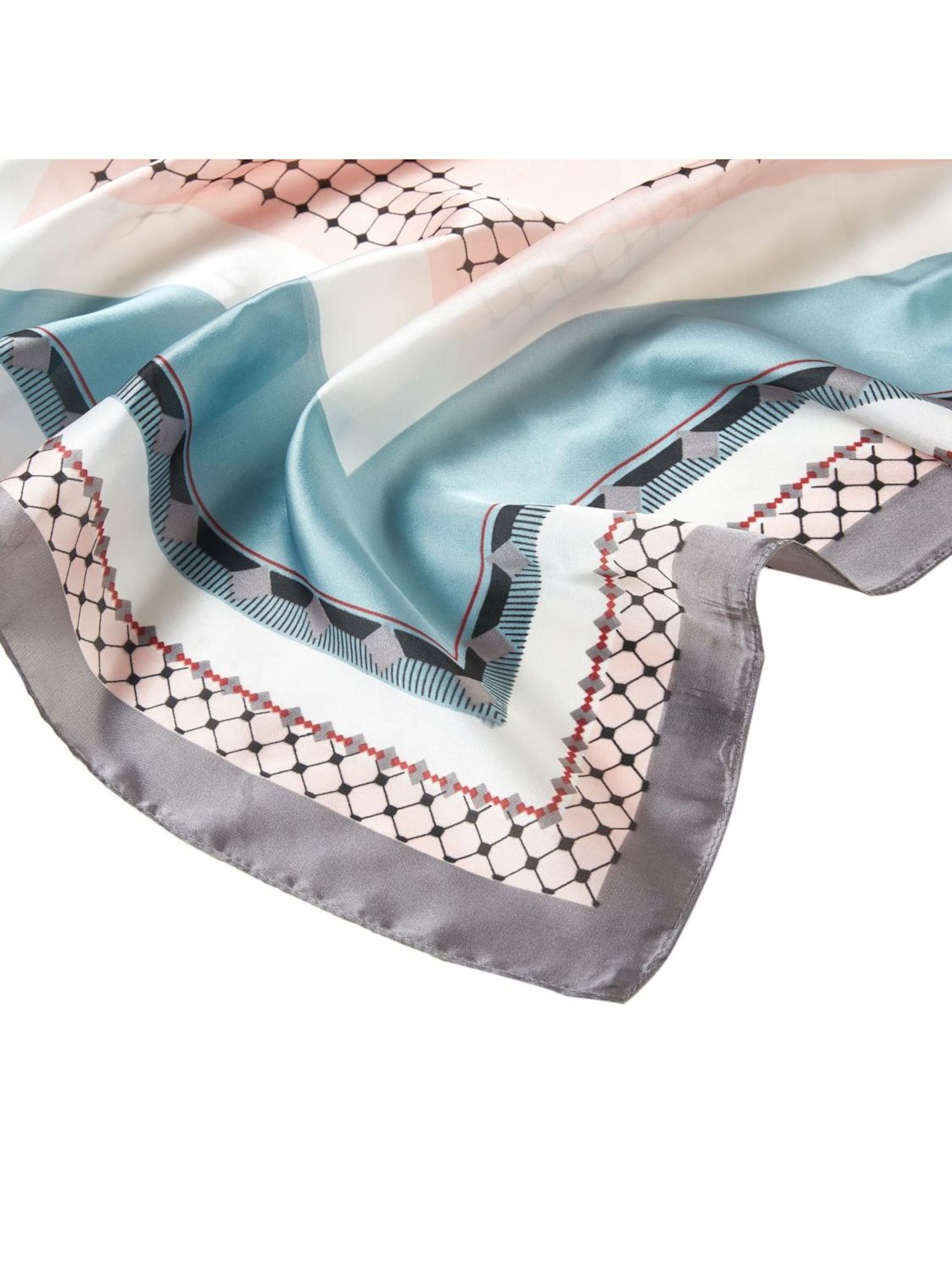 alberto cabale - Chal 'Petit carré de Soie Mixpoint Cléo' en rosa