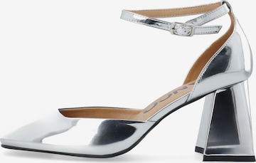 Bianco - Zapatos destalonado 'Joyce' en plata: frente