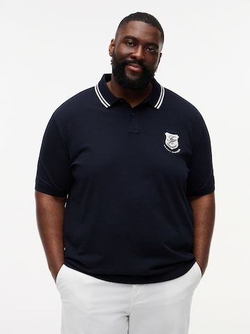 Tricou de la Tommy Hilfiger Big & Tall pe albastru: față