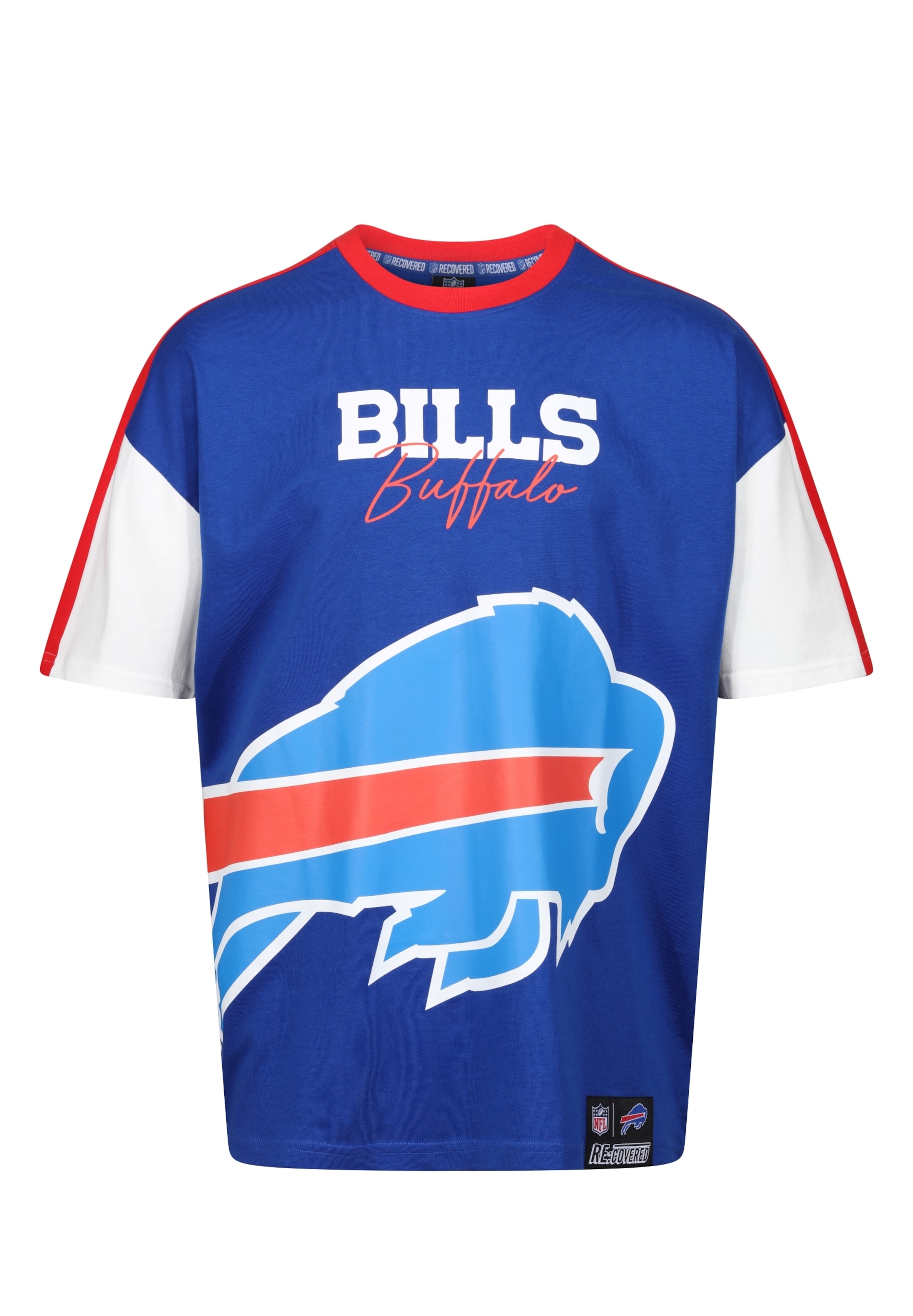 Recovered T-Shirt 'NFL Bills Buffalo Cut and Sew Oversized' in Blau: Vorderseite