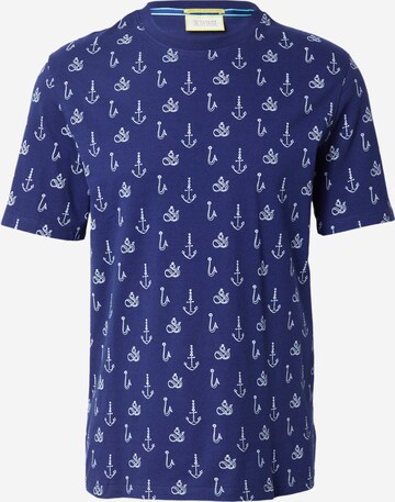 T-Shirt SCOTCH & SODA en bleu : devant