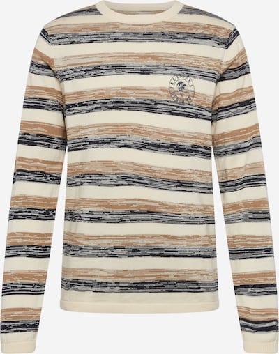 JACK & JONES Genser 'MARIO' i beige / lysebrun / svart, Produktvisning