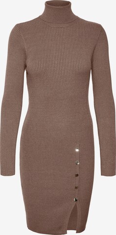 VERO MODA Knitted dress 'ABA' in Brown: front