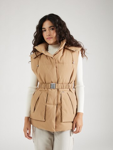 Gilet 'Paolety' BOSS en beige : devant