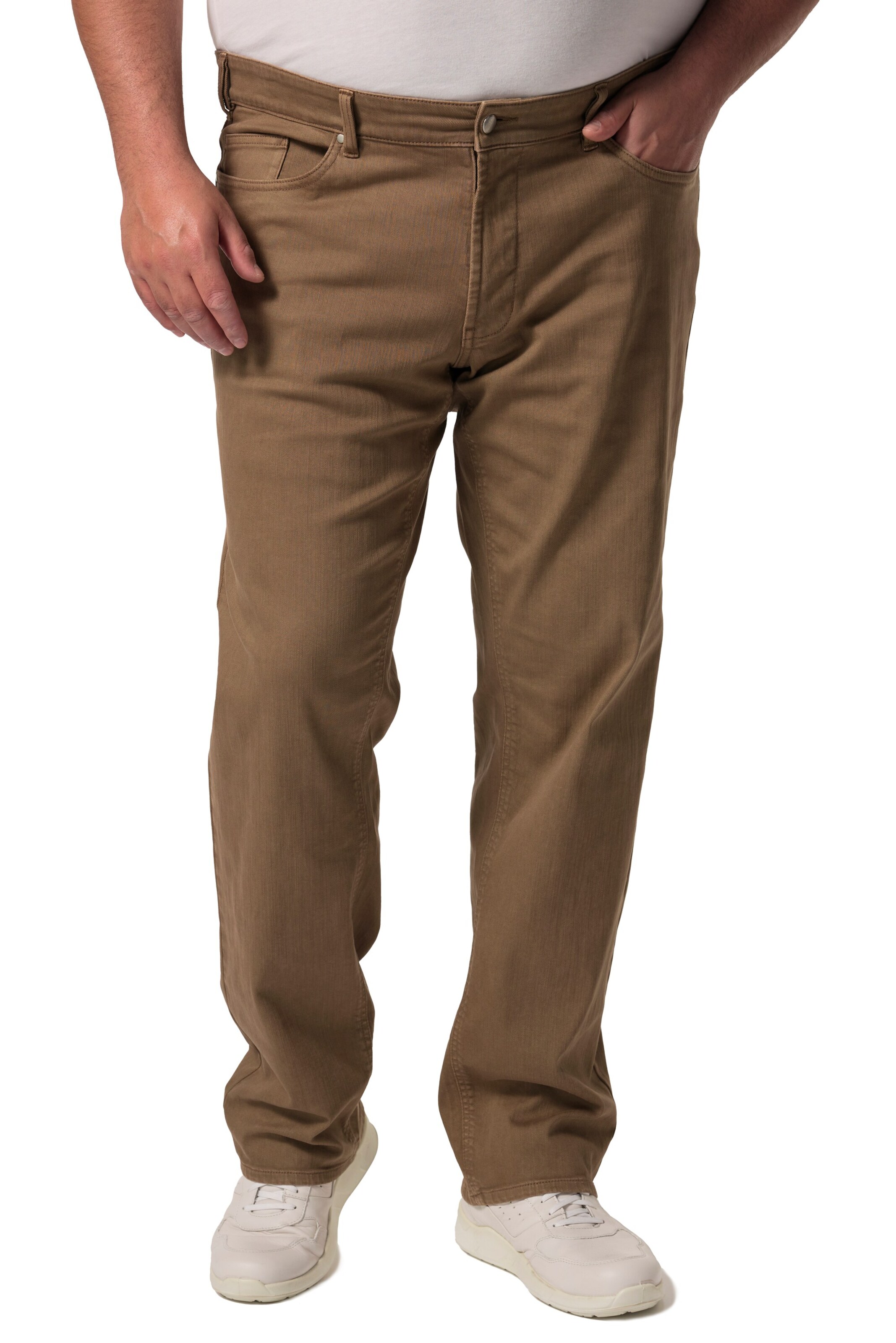 Regular Pantalon Men Plus en beige : devant
