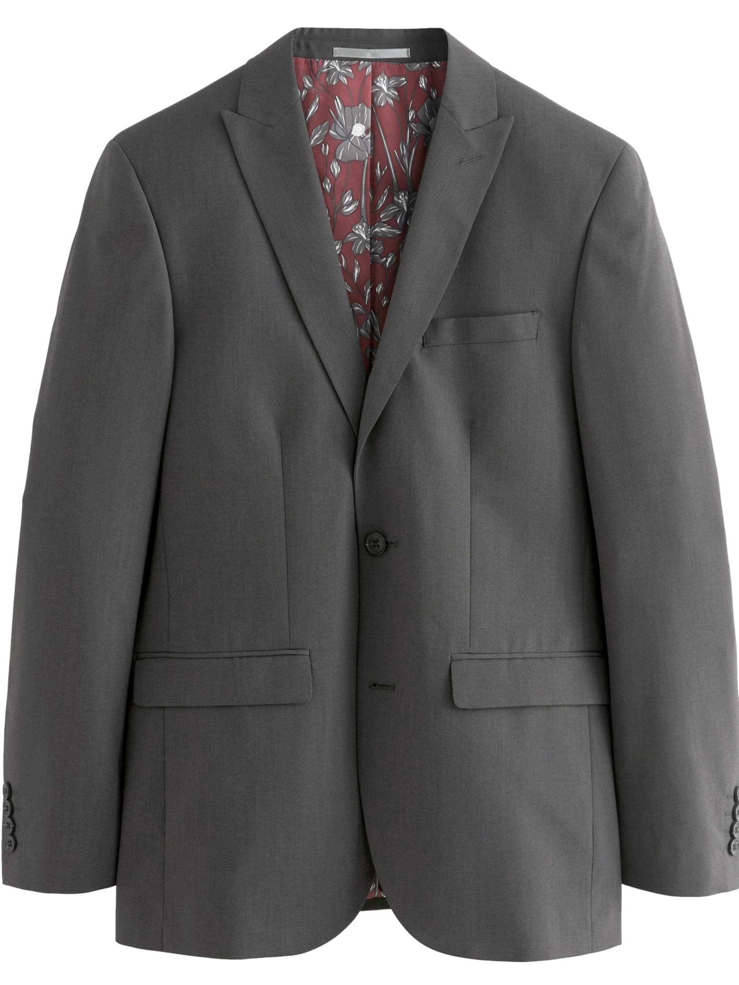 Next - Ajuste regular Chaqueta tipo saco para negocios en gris: frente