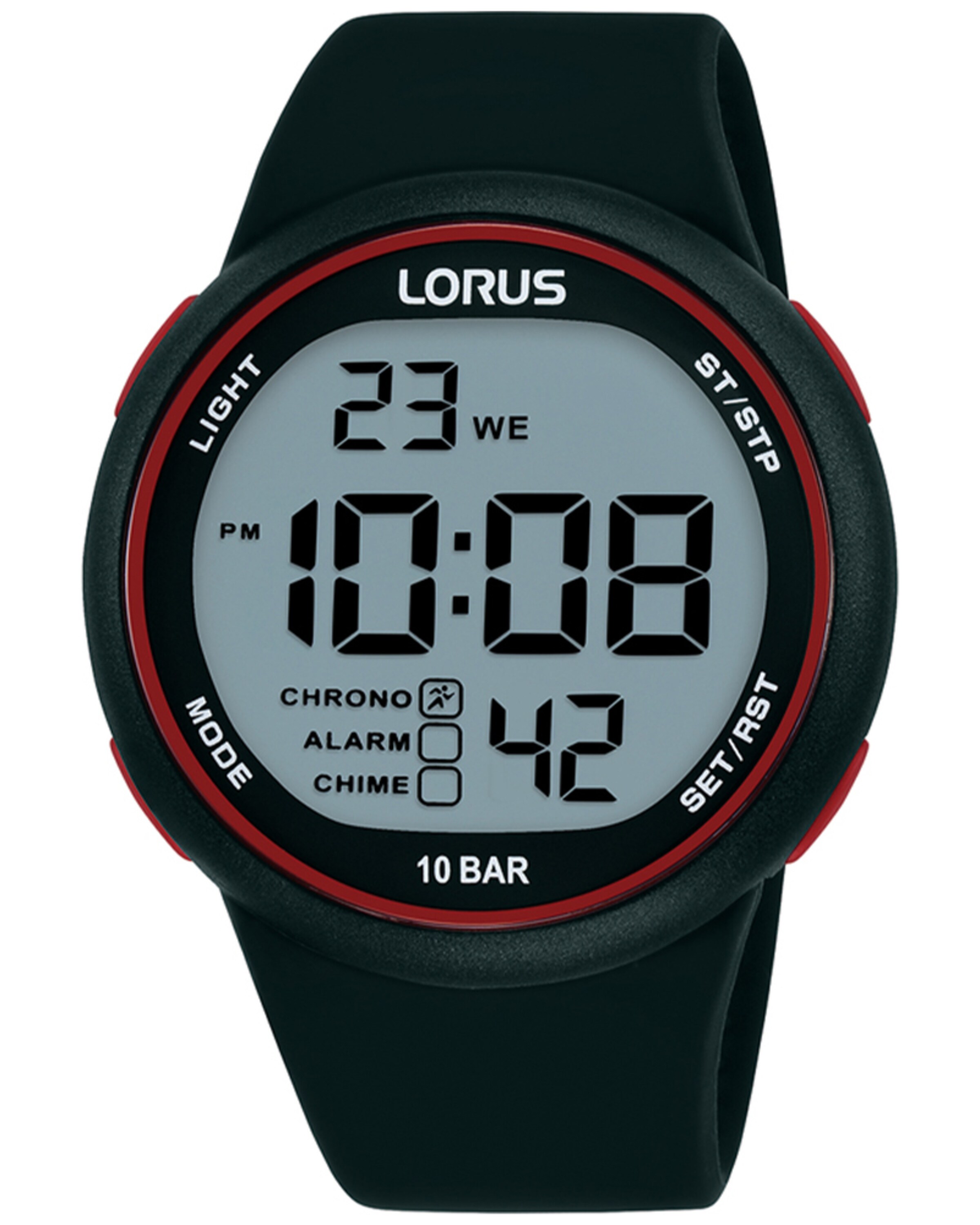 LORUS Digital Watch in Black: front