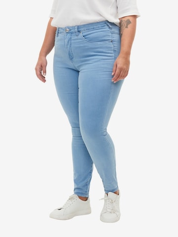 Skinny Jeans 'Amy' di Zizzi in blu: frontale