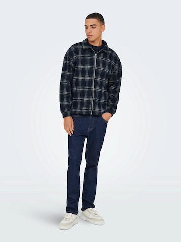 mėlyna Only & Sons Patogus modelis Marškiniai 'ONSHENDON'