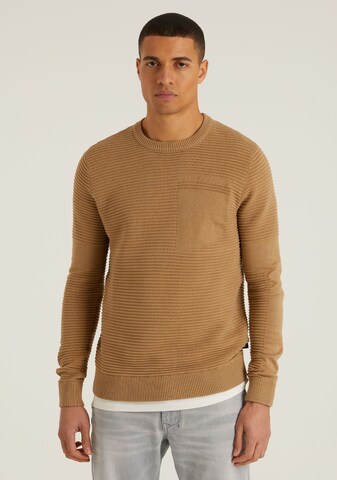 CHASIN' Sweater 'Typhoon' in Brown: front