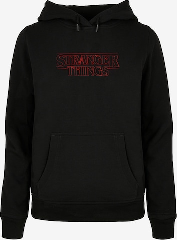ABSOLUTE CULT Sweatshirt 'Stranger Things - Glow' in Zwart: voorkant