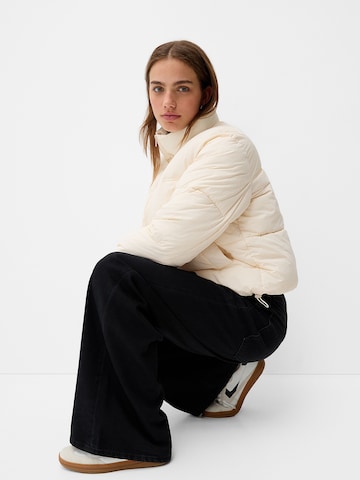 Bershka Prechodná bunda - Béžová