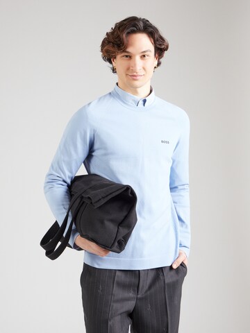 BOSS Sweter 'K_Seamless Tech_CN' w kolorze niebieski: przód