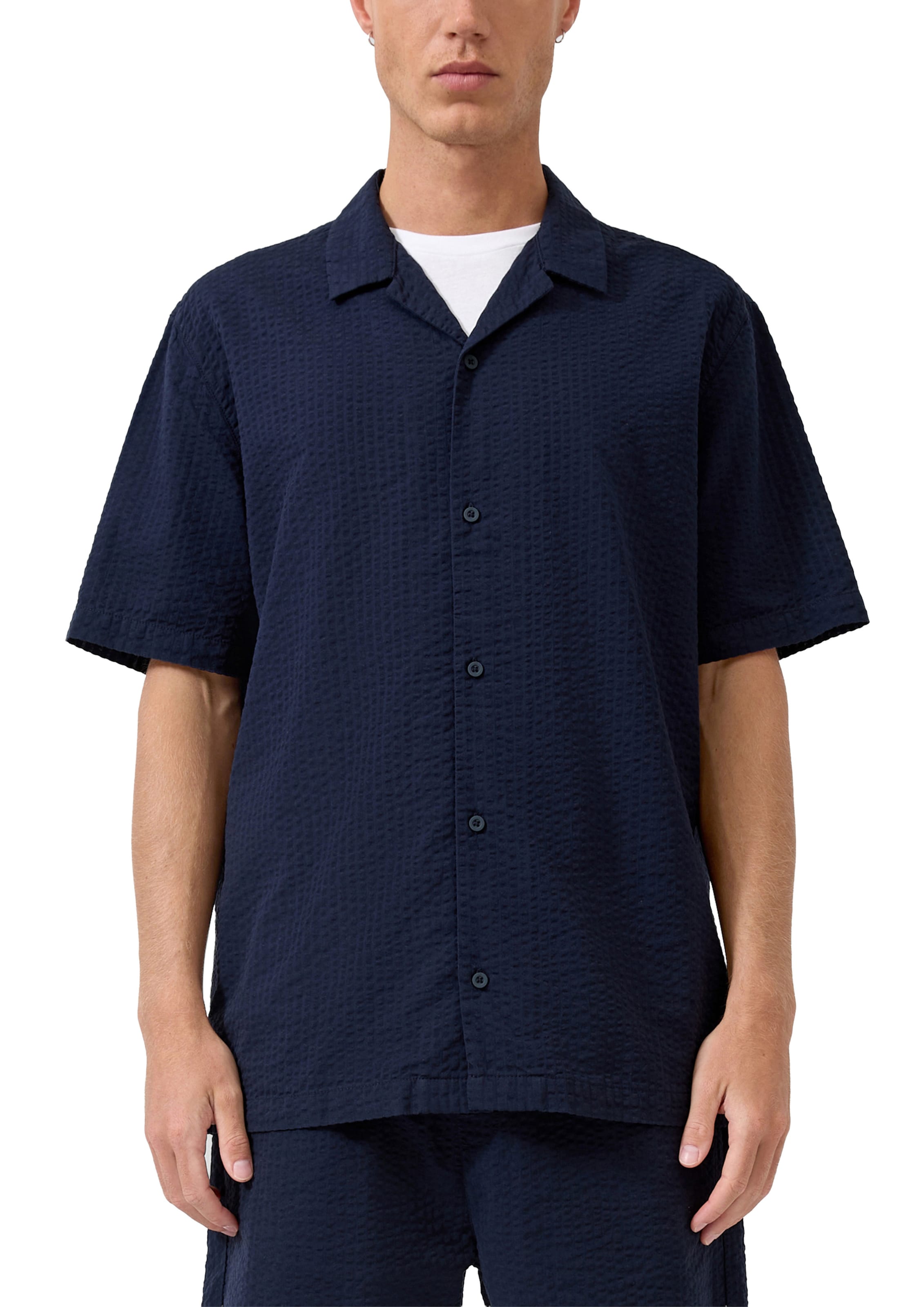 QS Regular Fit Hemd in Blau