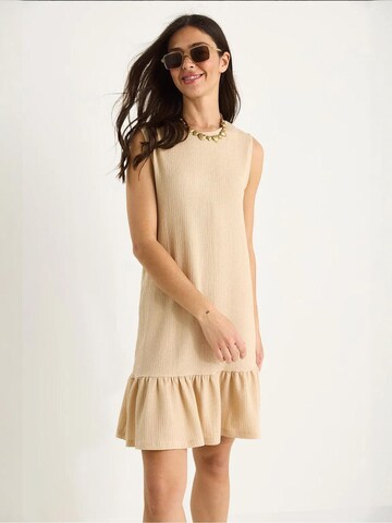 Bianco Lucci Jurk in Beige