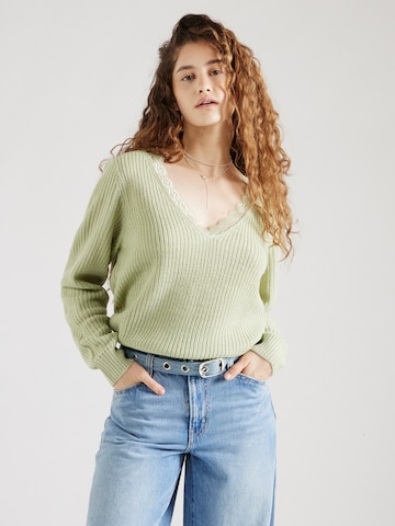 VILA Sweater 'LOU' in Green: front