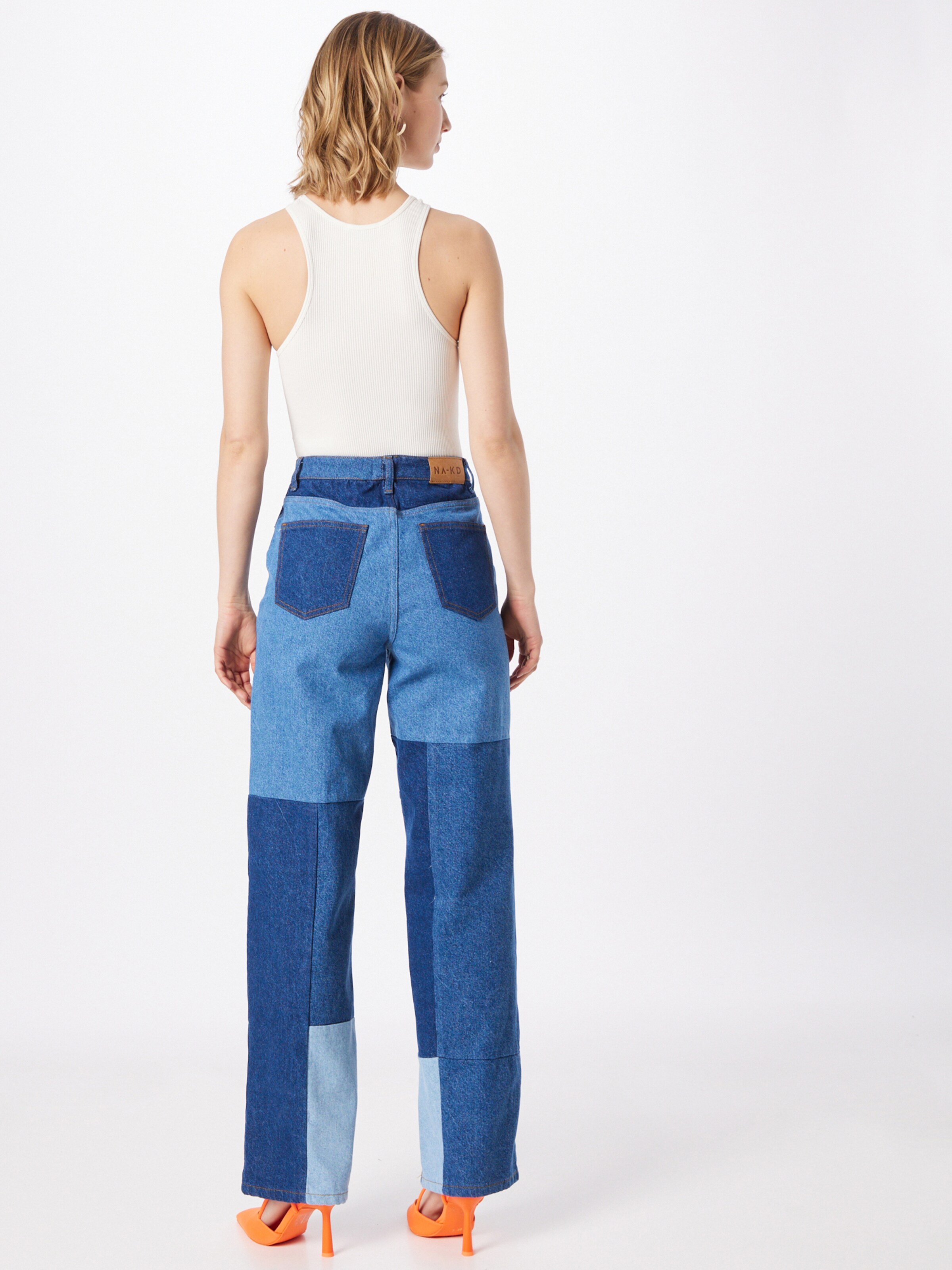Frauen Große Größen NA-KD Jeans in Blau, Navy, Hellblau - QP29580 Frauen Große Größen NA-KD Jeans in Blau, Navy, Hellblau - QP29580